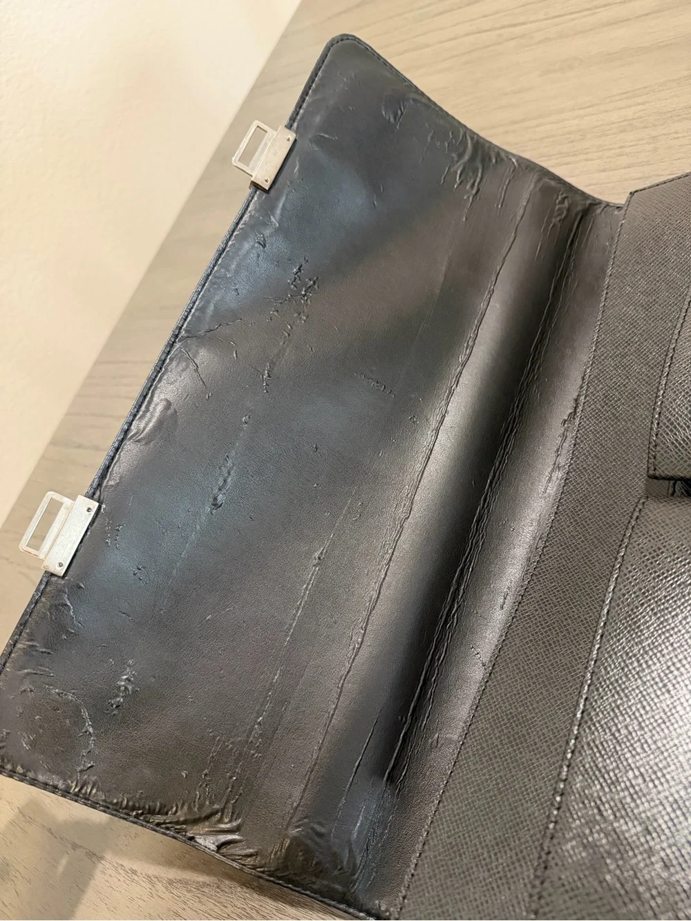 Louis Vuitton Vintage Black Taiga Leather Briefcase